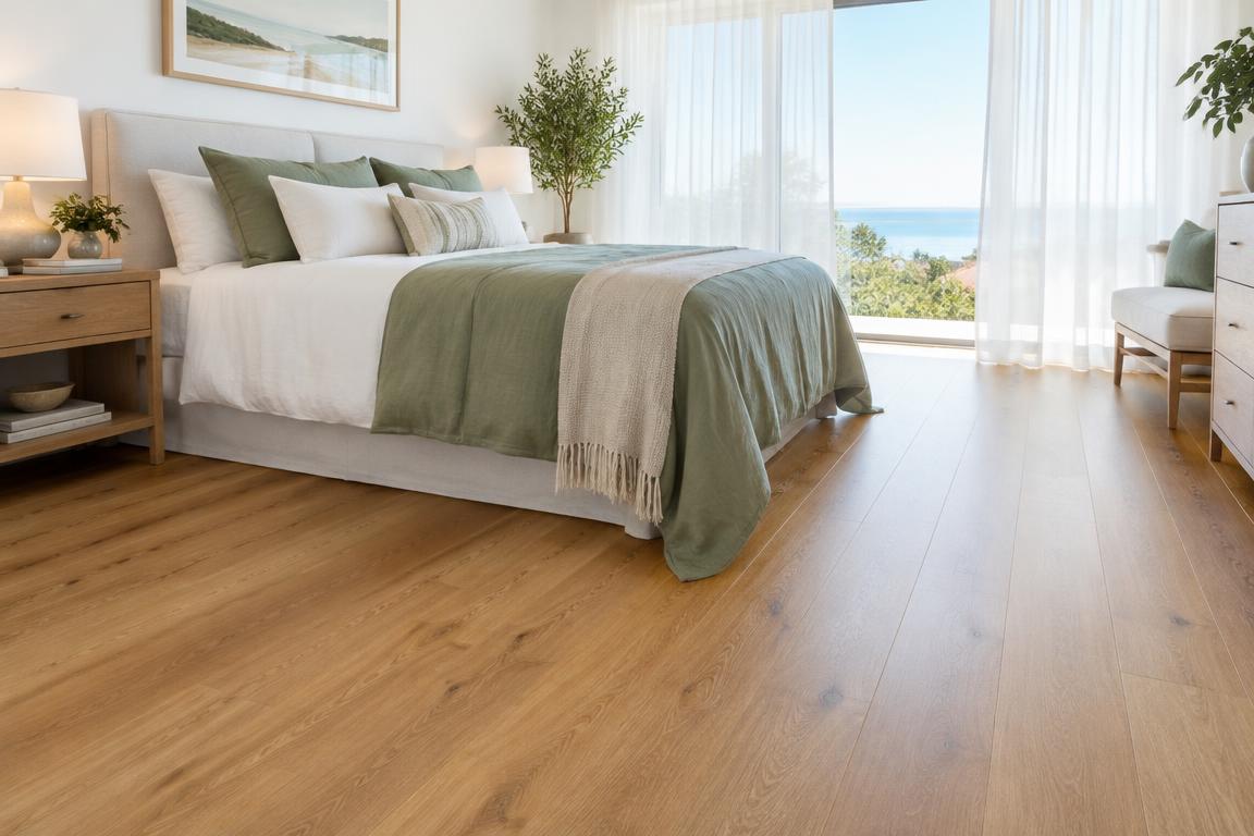 Bedroom with Inspire XL Hybrid flooring